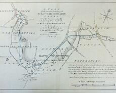 DSC00859a Original 1794 survey for the Kingswood junction. Under the old line of the canal the junction cutting would have been nearly 2 miles long.