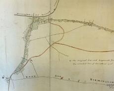 DSC00870a Detail from the 1799 survey for the revised line for the canal that took the Stratford Canal along its present route and much closer to the Warwick canal