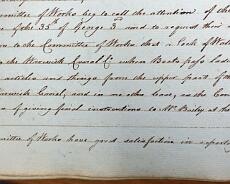 DSC01028a Extract from the minutes of the Stratford Canal company in 1816 regarding the 