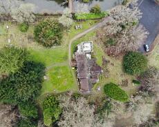 DJI_0316 Aerial view of Packwood Churchyard