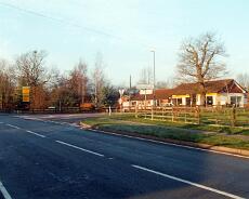 150213_0013 Hulls Garage on the corner of Station Lane Lapworth and Old Warwick Road, Jan 1994. Now the site of Lapworth Oaks.