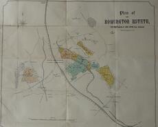 P1060220 Plan of Rowington Estate - 1891 Sale details Rowington Hall, Oldfield Farm, Foxbrook House, Bushwood and other land on death of John Aston