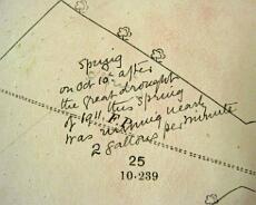 IMG_2176 Detail from Estate Maps from the Claverdon Leys and Pinley estates of EG Wheler-Galton in early 1900s. Note reference to the Great Drought of 1911