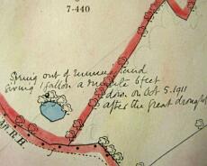 IMG_2177 Detail from Estate Maps from the Claverdon Leys and Pinley estates of EG Wheler-Galton in early 1900s. Note reference to the Great Drought of 1911