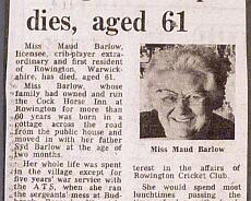 P1105A copy 10 Maud Barlow, licensee of the Cock Horse for many years