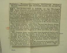 Advert for Sale of Elephant and Castle CR1596-598 Advert for Sale of Elephant and Castle - Jan 1892