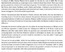 Sale and Conveyance of the Elephant and Castle Inn Rowington 8th April 1892 Sale of Elephant and Castle in 1892 - Charles Winston