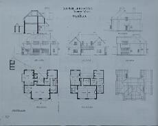 P1060292 Original architect's drawings for Rowington Club by E Llewelyn Edwards who also designed and lived in The Croft in Rowington