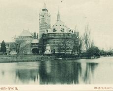 20131113_0008 Original Stratford Memorial Theatre which burned down in 1926. Note the tower which was the model for the tower on the recent rebuild
