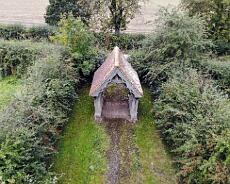 DJI_0254 Entrance gateway to Wroxall Burial Ground
