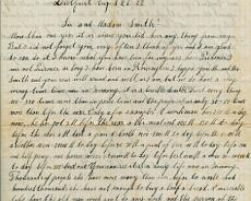 Perras letter 1 Letter from Fritz Perras to Thomas Smith after the war