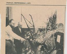 RPR05_0053 Rowington Festival of Flowers 1972. John Williams with Mr S Tarplee