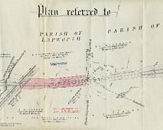 Giblin map 1947 Map of section of the Branch Line rail embankment in Lowsonford from when it was leased for garden and rearing animals in 1947