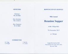 20170131_0001 Programme from the final Ex-Servicemen's Supper held in November 2015